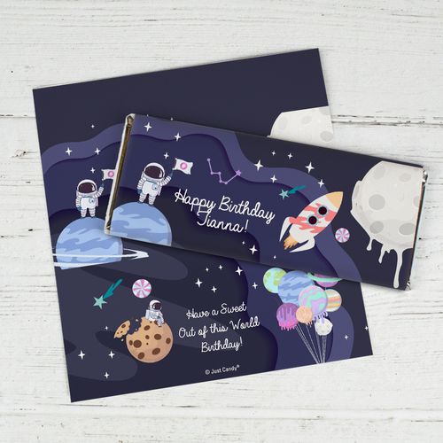 Personalized Kids Birthday - Out of This World Chocolate Bar Wrappers