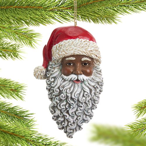 Santa Head Holiday Ornament