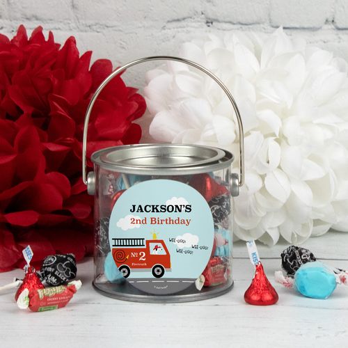 Personalized Kids Birthday Paint Can - Fire Truck