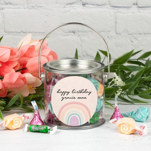 Personalized Kids Birthday Paint Can - Rainbow
