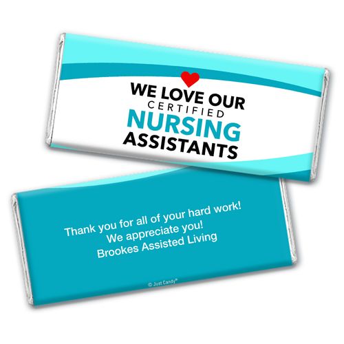 Nurse Appreciation Personalized Chocolate Bar Certified Nurse Assistant