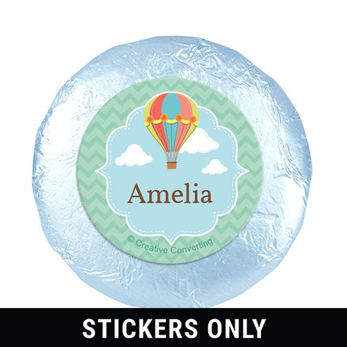 Personalized Birthday Balloons 1.25" Stickers (48 Stickers)