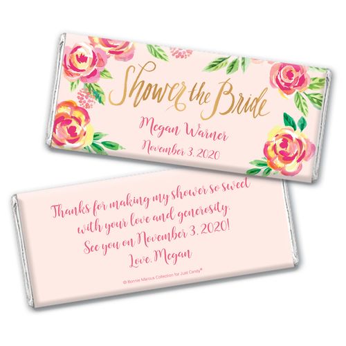 Bonnie Marcus Collection Personalized Chocolate Bar Bridal Shower In the Pink Personalized