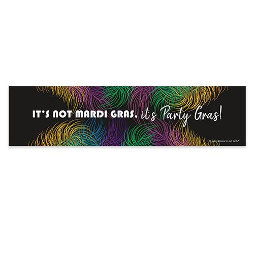 Mardi Gras Party Feathers 5 Ft. Banner