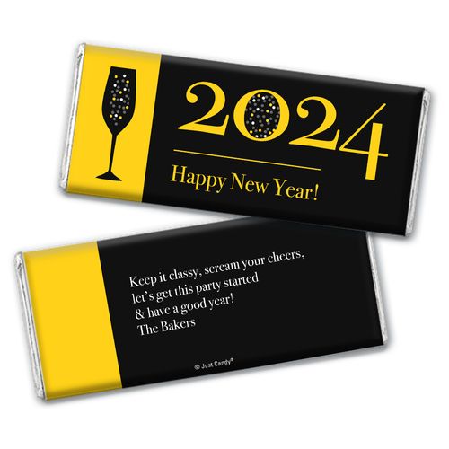 Personalized New Year's Eve A Classy New Year Chocolate Bar