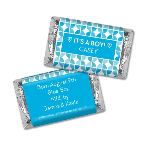 Bonnie Marcus Collection Personalized Chocolate Bar It's a Boy Hearts Birth Announcement