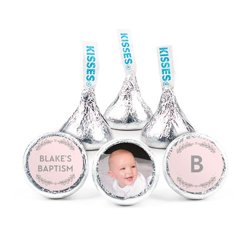 Personalized Bonnie Marcus Filigree and Heart Baptism Hershey's Kisses