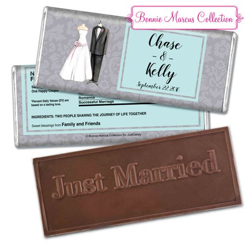 Personalized Bonnie Marcus Embossed Chocolate Bar Wedding Favors Forever Together Wedding