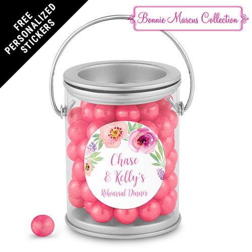 Bonnie Marcus Collection Personalized Paint Can Floral Embrace Rehearsal Dinner Favors (25 Pack)