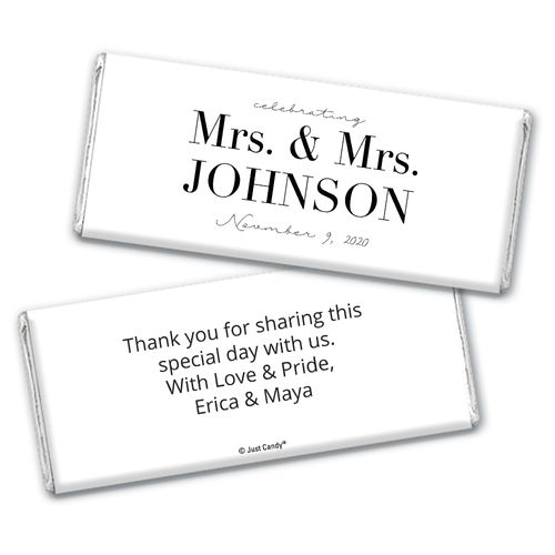 Personalized Chocolate Bar Wrappers Only - Lesbian Wedding To Become One