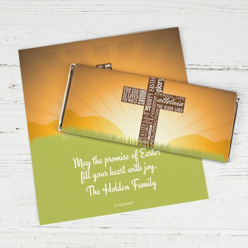 He's Risen Personalized Candy Bar - Wrapper Only