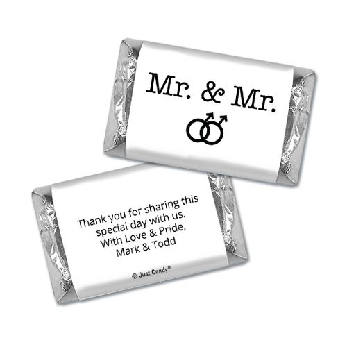 Personalized Hershey's Miniatures - Gay Wedding Mr. & Mr.