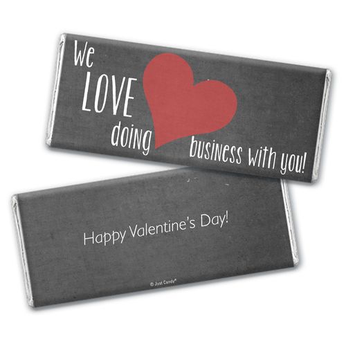 Personalized Valentine's Day Business Love Hershey's Chocolate Bar Wrappers Only