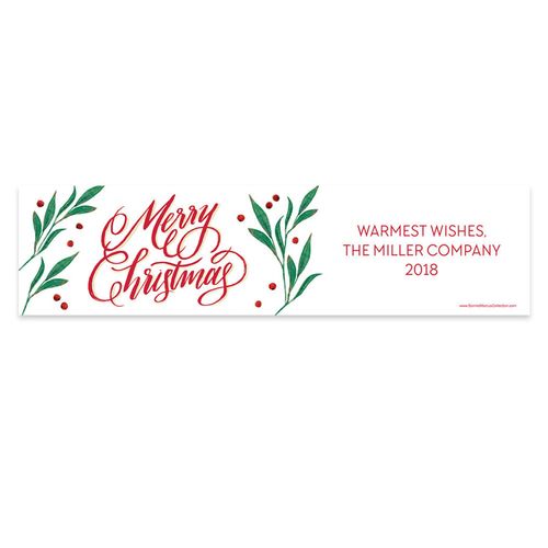 Personalized Bonnie Marcus Christmas Holly-day Joy 5 Ft. Banner