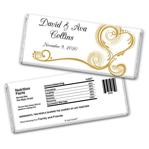 Regal Elegance Personalized Chocolate Bar Wrappers