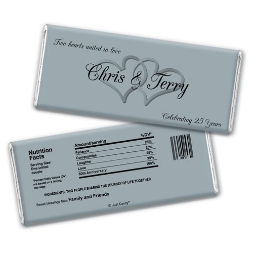 Anniversary Party Favors Personalized Chocolate Bar Wrappers Chocolate & Wrapper Always My One Anniversary Favors