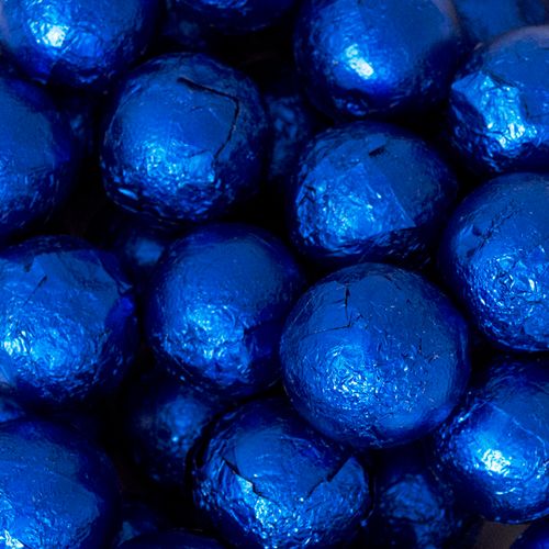 Royal Blue Caramel Filled Foil Balls