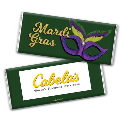 Personalized Chocolate Bar Wrappers Only - Mardi Gras Add Your Logo