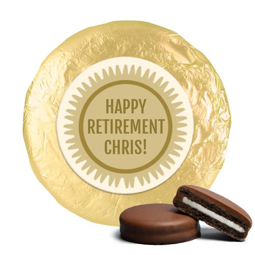 Personalized Bonnie Marcus Collection Retirement Certificate Assembled Belgian Chocolate Covered Oreos (24 Pack)