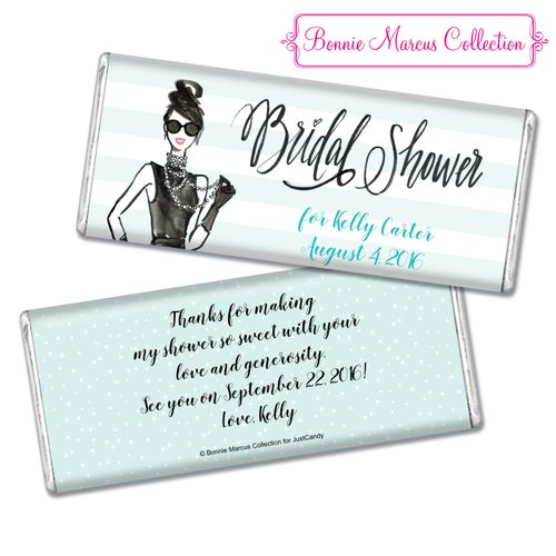 Bonnie Marcus Collection Personalized Chocolate Bar Bridal Shower Showered in Vogue Personalized
