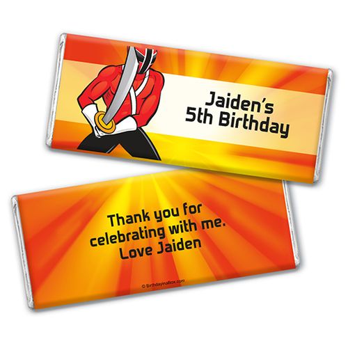 Personalized Birthday Rangers Chocolate Bar Wrappers