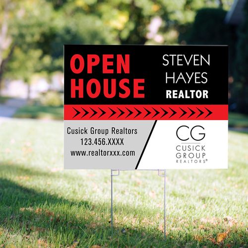 Personalized Real Estate Open House Yard Sign