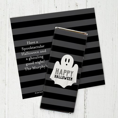 Personalized Halloween Ghouling Ghost Chocolate Bar Wrappers