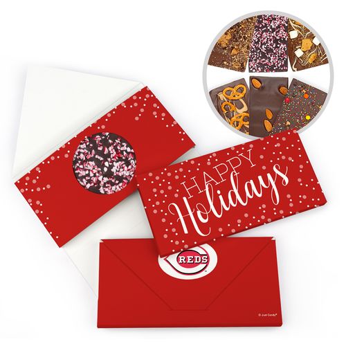 Personalized Simple Holidays Add Your Logo Christmas Gourmet Infused Belgian Chocolate Bars (3.5oz)