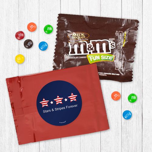 Personalized Patriotic Stars and Stripes - Milk Chocolate M&Ms