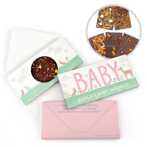 Personalized Bonnie Marcus Baby Shower Animals Gourmet Infused Belgian Chocolate Bars (3.5oz)