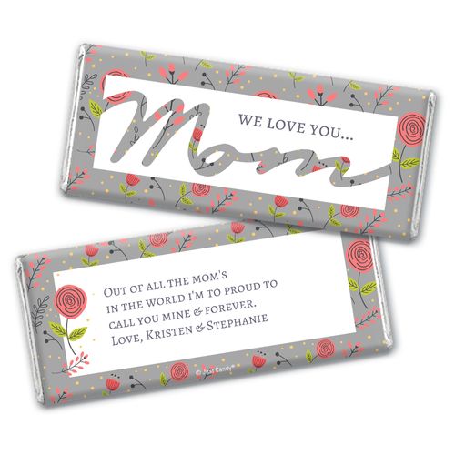Personalized Mother's Day Motherly Wildflowers Chocolate Bar