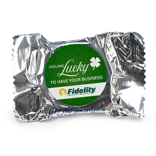 Personalized York Peppermint Patties - St. Patrick's Day Feeling Lucky Add Your Logo