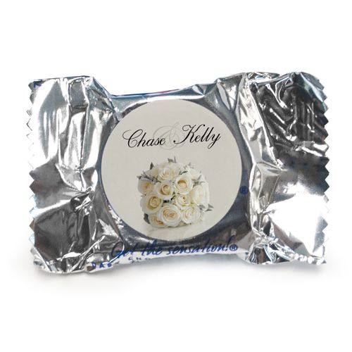 Wedding Rehearsal Dinner Personalized York Peppermint Patties White Bouquet