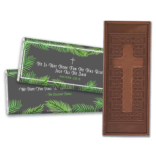 Personalized Easter Botanical Bible Verse Embossed Chocolate Bars