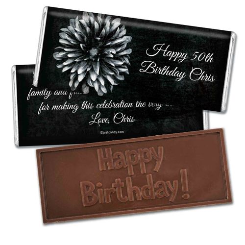 Birthday Personalized Embossed Chocolate Bar Mum and Age