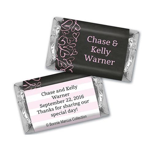 Sweetheart Swirl Wedding Personalized Miniature Wrappers