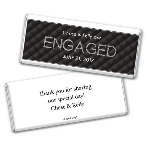 Posh Party Engagement Favors Personalized Hershey's Bar Assembled