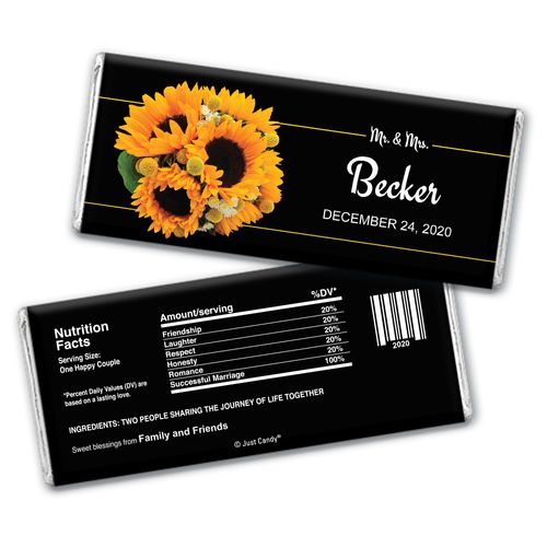 Burst of Sunshine Personalized Candy Bar - Wrapper Only