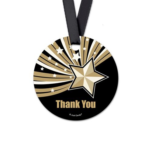 Personalized Thank You Rising Star Round Favor Gift Tags (20 Pack)