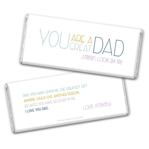 Personalized Father's Day Just Like Dad Chocolate Bar Wrappers