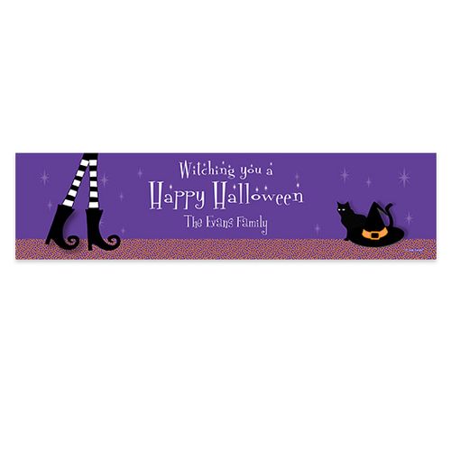 Personalized Halloween The Witch Is In 5 Ft. Banner