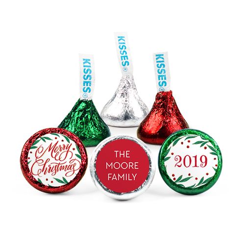 Personalized Christmas Holiday Spirit Hershey's Kisses