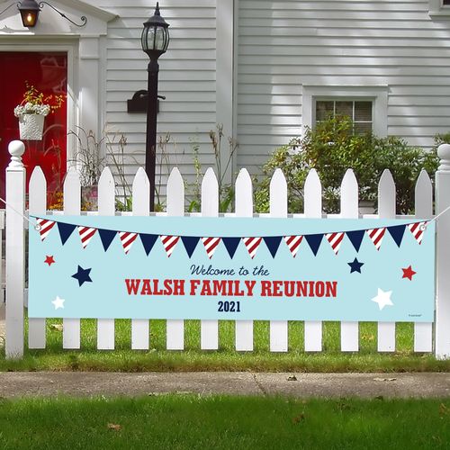 Personalized Family Reunion Banner - Patriotic Family