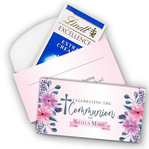 Deluxe Personalized Celebrating Communion Lindt Chocolate Bars (3.5oz)