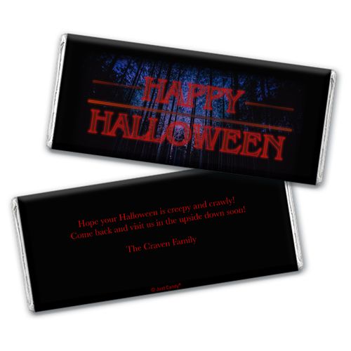 Personalized A Stranger Halloween Chocolate Bar & Wrapper