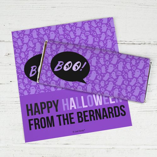 Personalized Halloween Spooky Phrases Chocolate Bar Wrappers Only