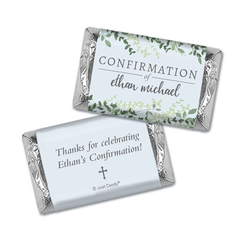 Personalized Hershey's Miniatures - Green Leaves Confirmation