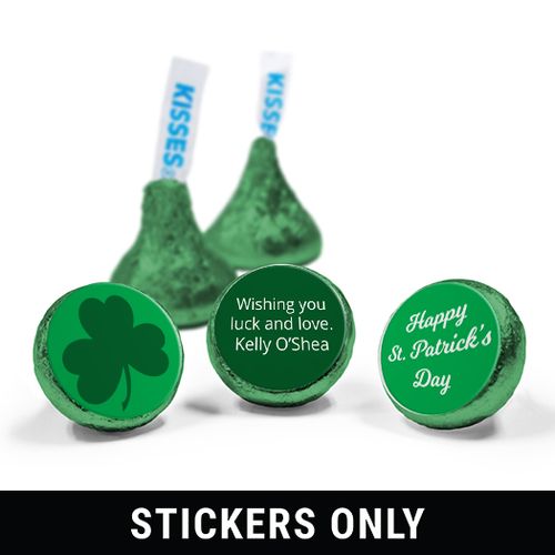 Personalized St. Patrick's Day Clover 3/4" Sticker (108 Stickers)