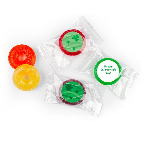 St. Patrick's Day Personalized LifeSavers 5 Flavor Hard Candy Ribbons and Clover (300 Pack)