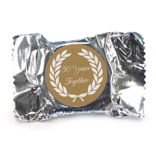 Anniversary Personalized York Peppermint Patties Then and Now Golden 50th